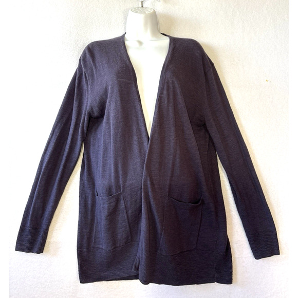 Madewell Summer Ryder Marled Bluish Purple Open Front Cardigan Sweater Size S - Picture 1 of 10